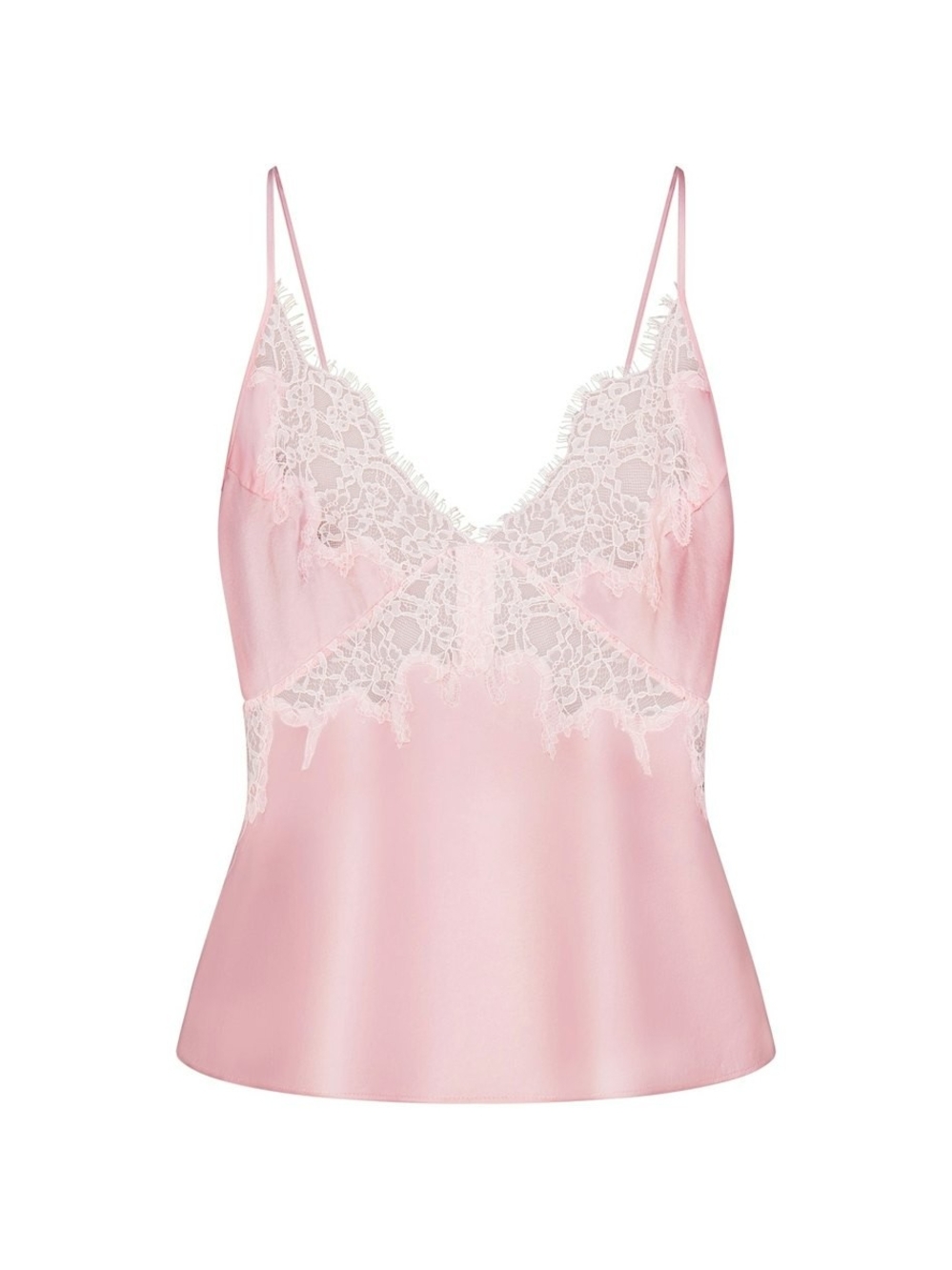 NWT SKIMS Silk Lace Lace Trim Cami Pinm Peony Tonal XS Top Only